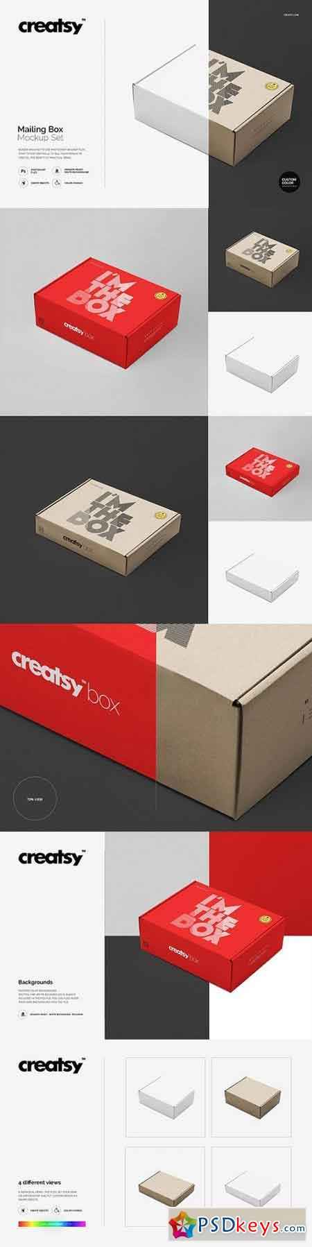 Mailing Box Mockup Set 1157276