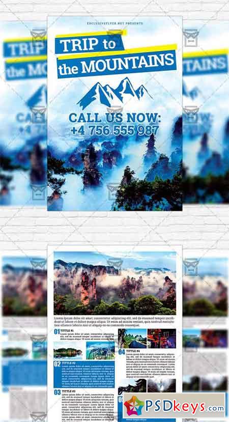 Trip to the Mountains - Two-Sided Flyer Template