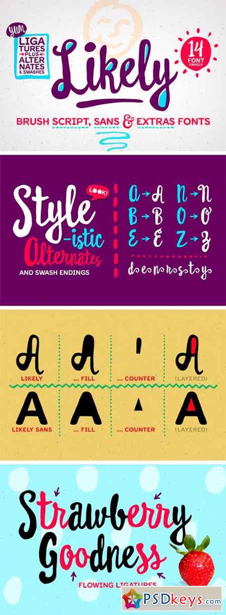 Likely Font Family +Extras 1296882