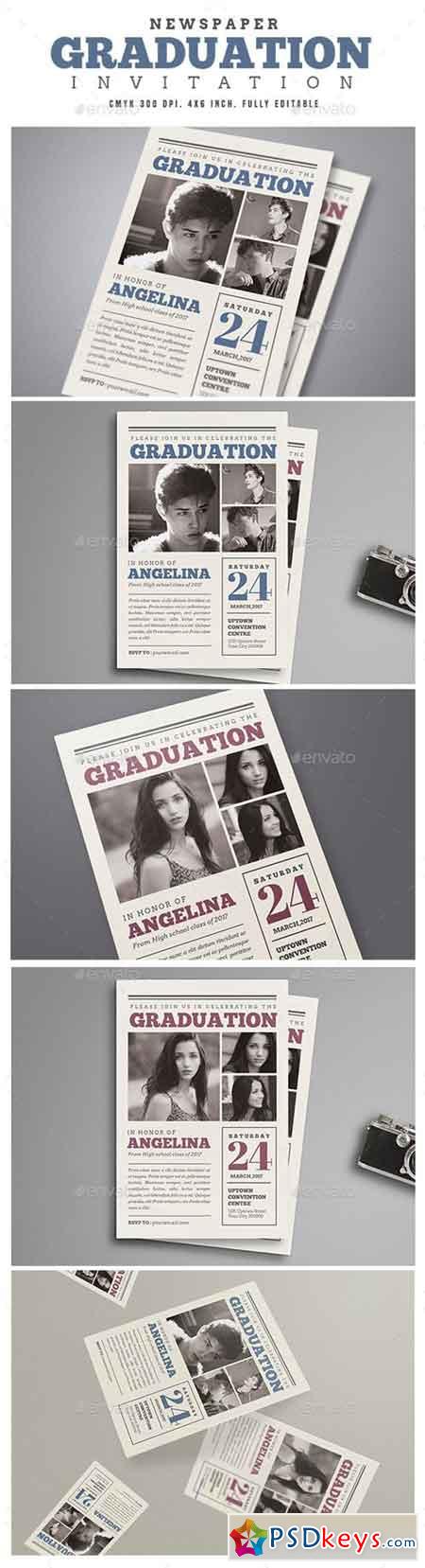 Newspaper Graduation invitation 15819158
