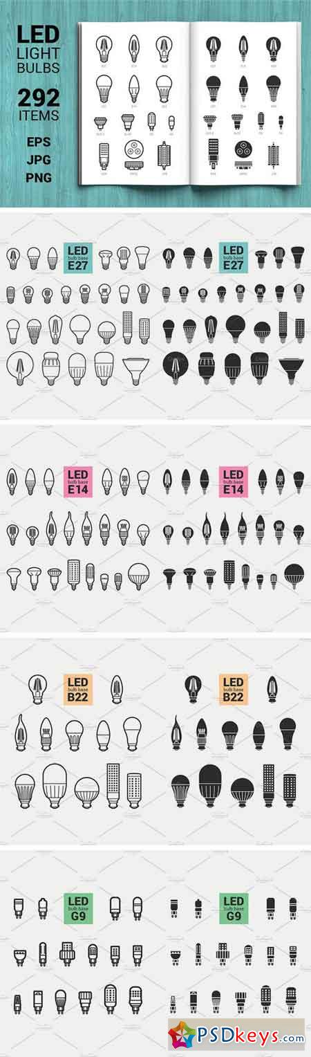 LED Light Bulbs Big Set 1296966