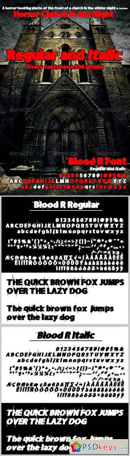 Blood R regular & Italic 1313075