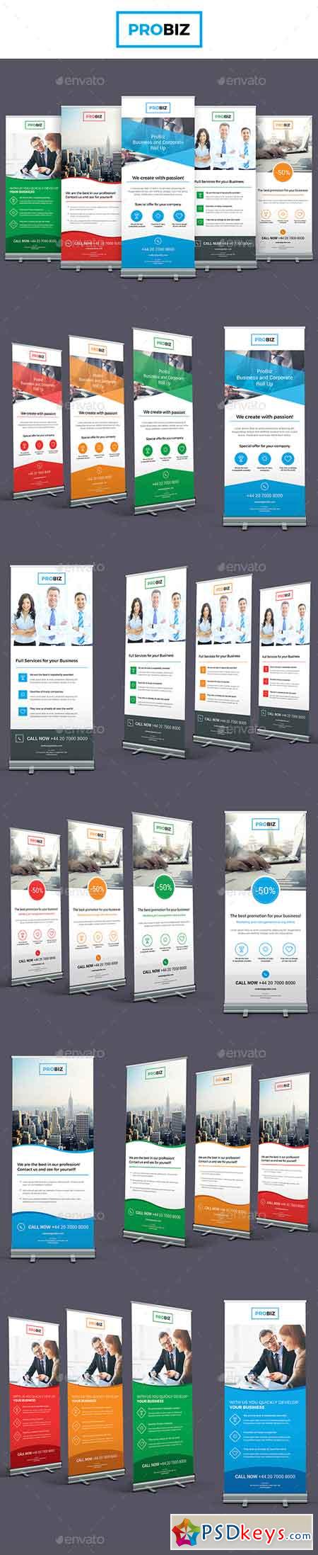 ProBiz  Business and Corporate Roll Up Banners 19314456