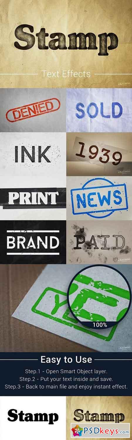 Stamp Ink Text Effects Style 1323002