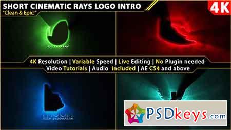 Short Cinematic Light Rays Logo Intro 18093220 - After Effects Projects