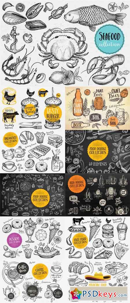 Food Doodle Elements