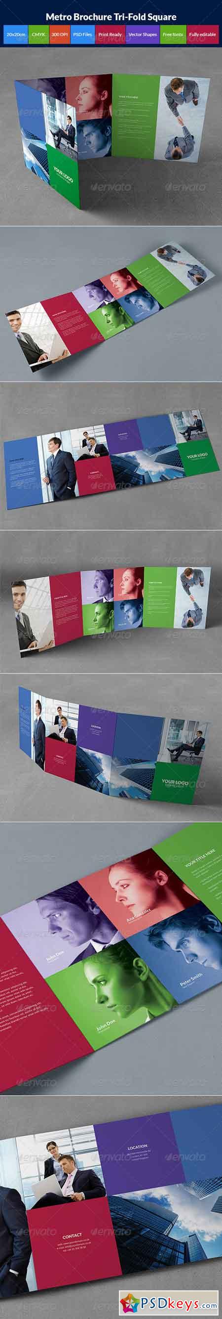 Metro brochure tri-fold square 8563474