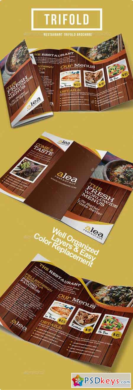 Alea Restaurant Trifold Brochure 9128819