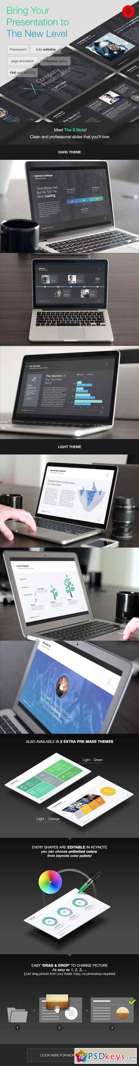 The X-note Powerpoint Template 7646116