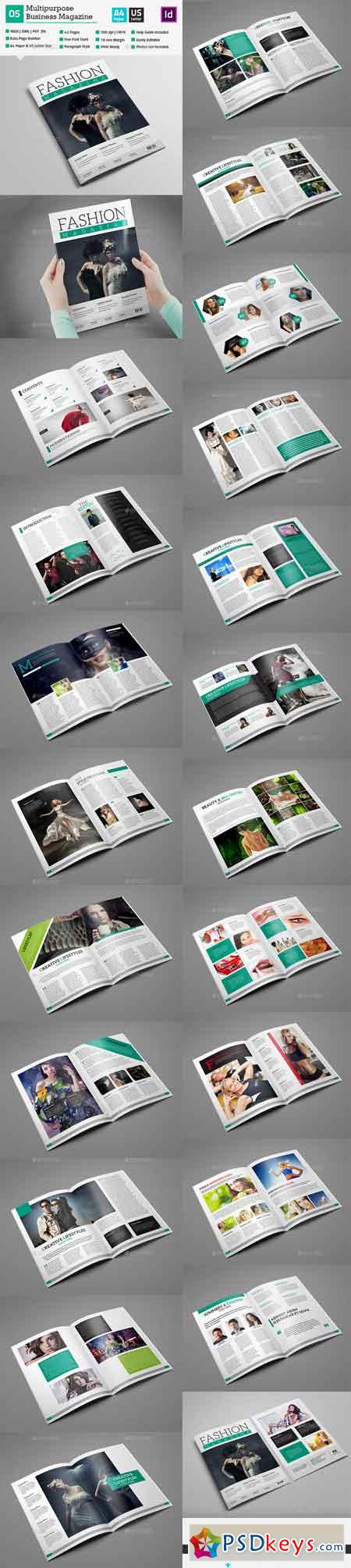 Fashion Magazine Template - InDesign 42 Page_V5 10954902