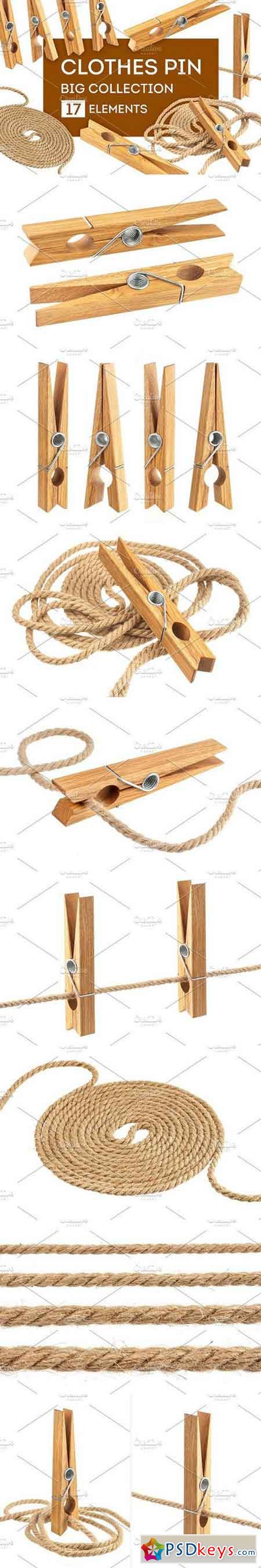 Clothes pin and rope 1331394