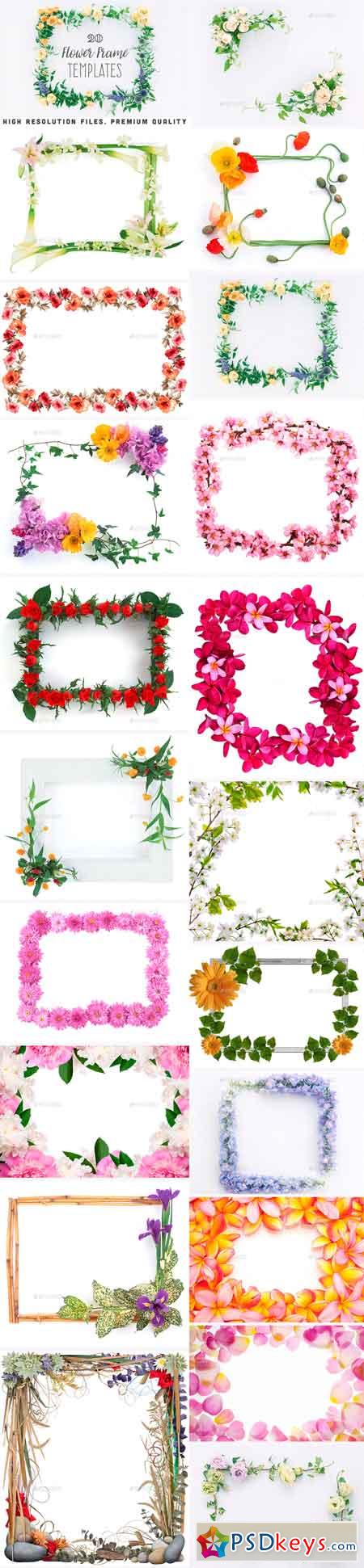 20 Flower Frame Templates 19448246