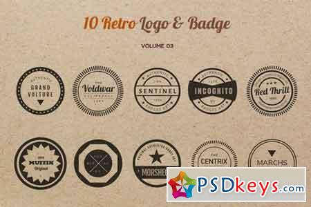 10 Retro Logo & Badge Volume 3