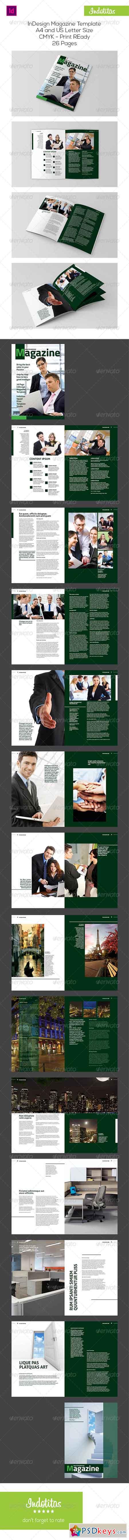 Corporate InDesign Magazine Template 7487064