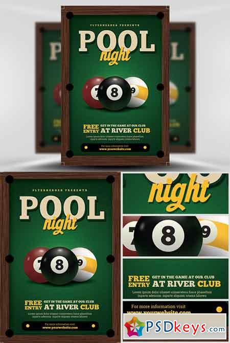 Pool Night Flyer Template