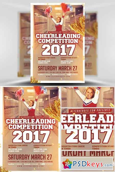 Cheerleading Competition 2017 Flyer Template v2
