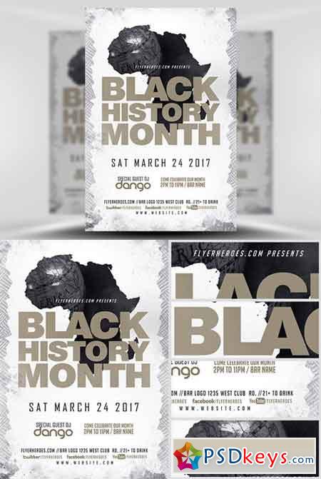 Black History Month Flyer Template Free Download Photoshop Vector
