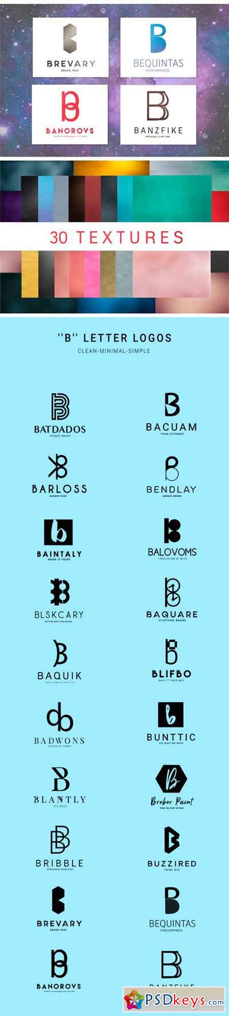20 B Letter Alphabetic Logos 1009359