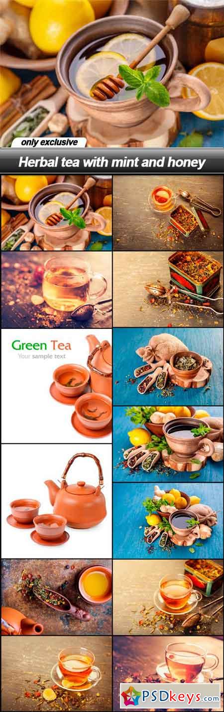 Herbal tea with mint and honey - 13 UHQ JPEG
