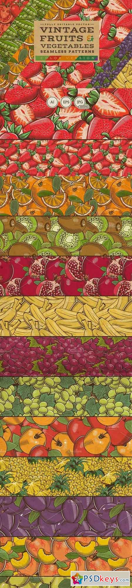 Fruits & Vegetables Vintage Patterns 1351188