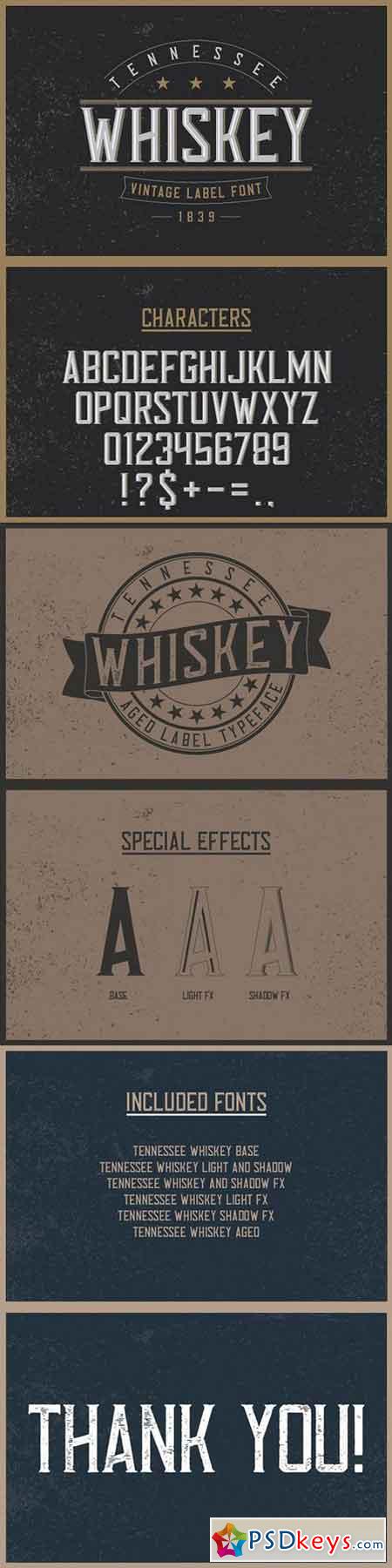 Tennessee Whiskey label font 1343148