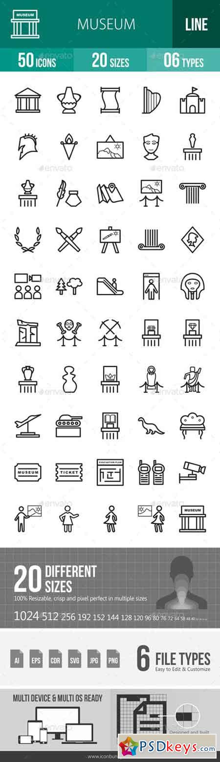 Museum Line Icons 17953567