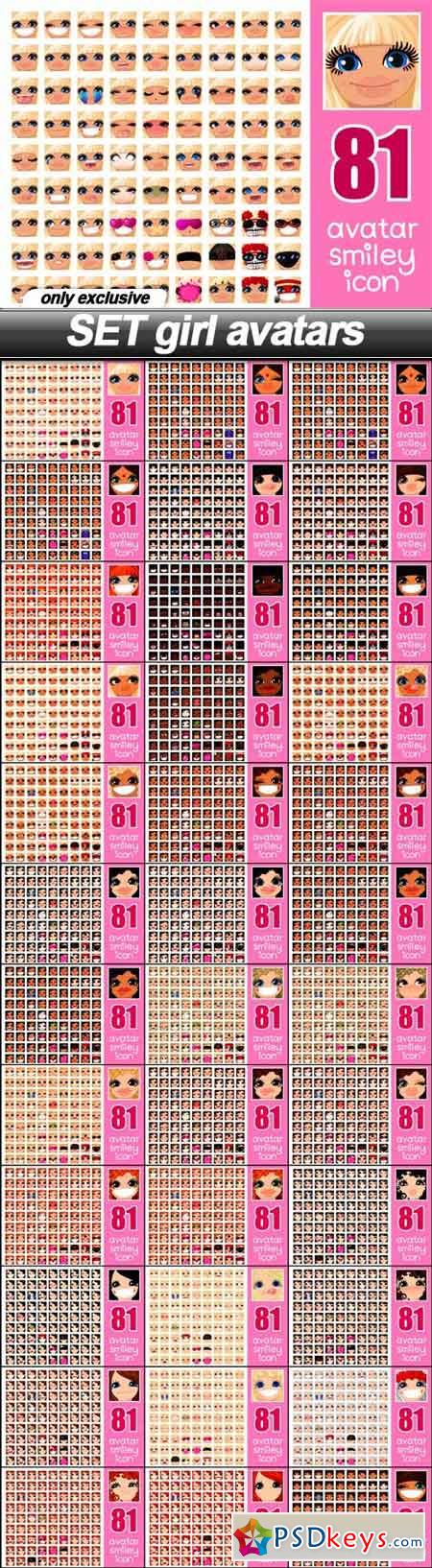 SET girl avatars - 36 EPS