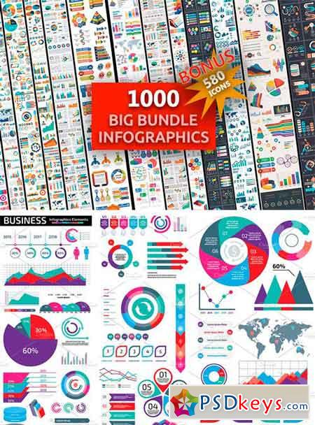 1000 Big Bundle Infographic Elements 1339991