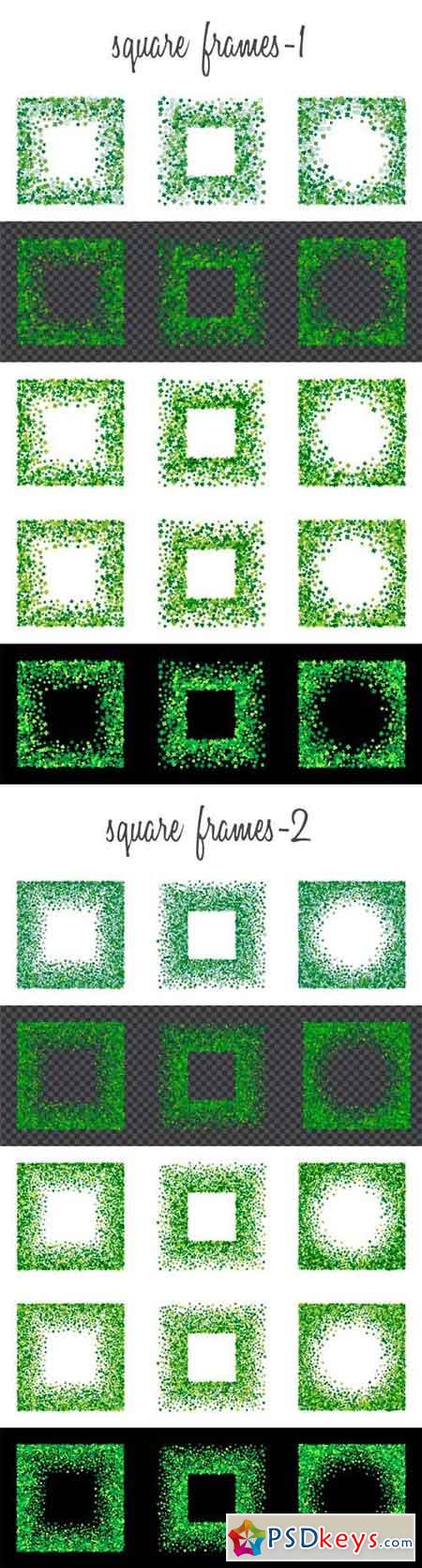 Green Clover Frames and Borders 1341824