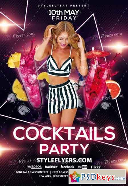 Cocktails Party PSD Flyer Template