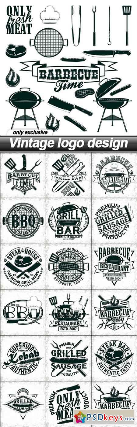 Vintage logo design - 19 EPS