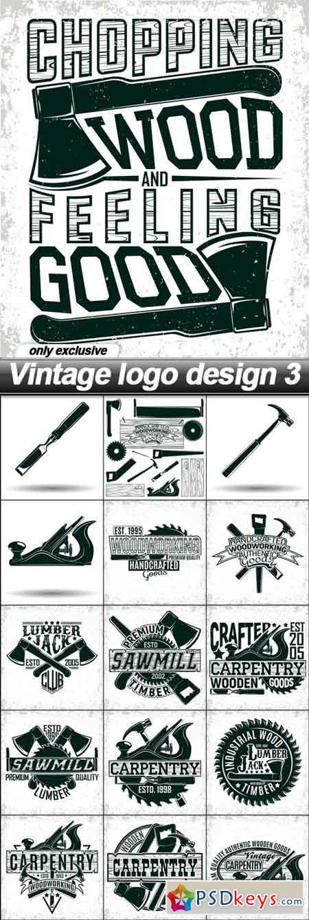 Vintage logo design 3 - 16 EPS
