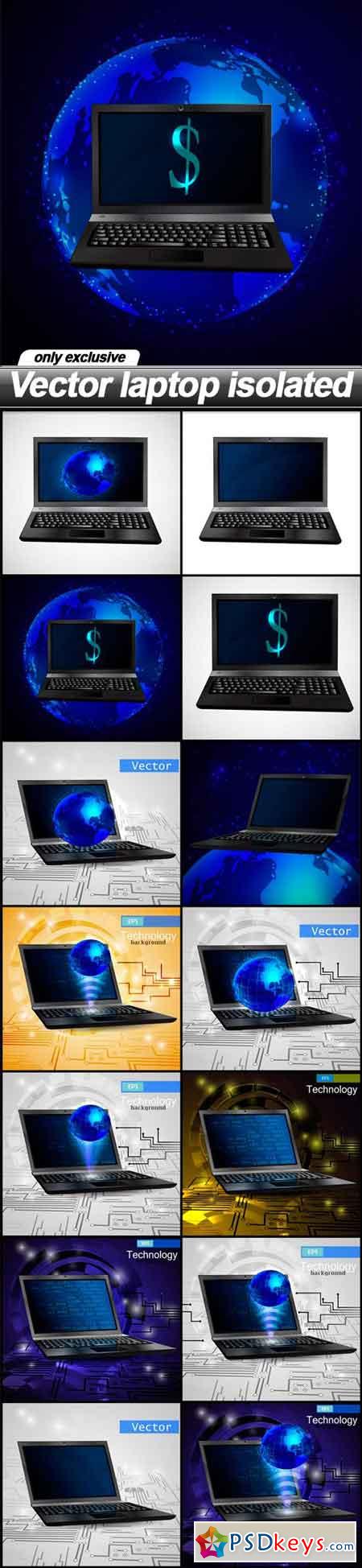 Vector laptop isolated - 14 EPS