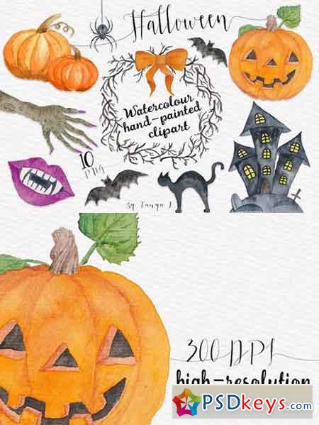 Halloween Autumn Watercolor Set 744736