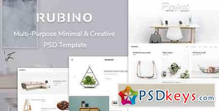 Rubino - Minimal & Creative PSD Template 19367119