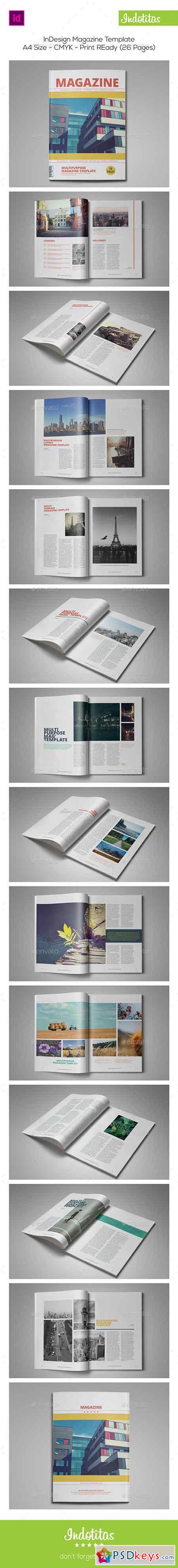 26 Pages InDesign Magazine Template 9171577