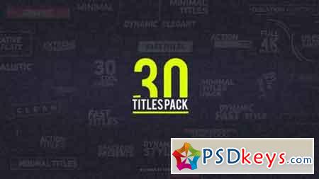 30 Titles Pack 19685919 - After Effects Projects