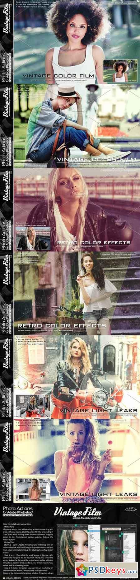 Actions for Photoshop Vintage Film 1372900