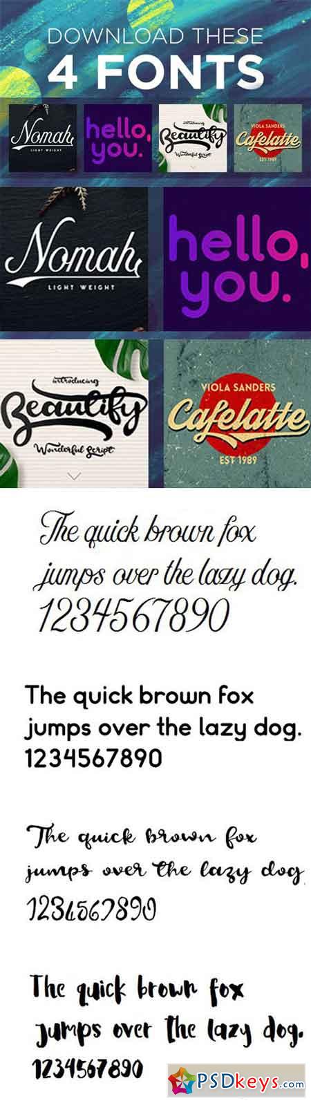 4 Special Fonts Collection