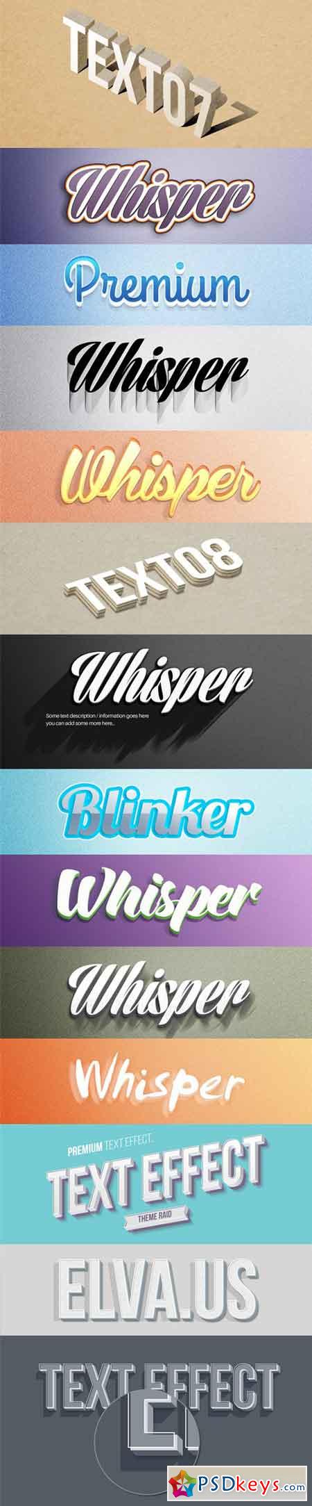 3D Text Effects PSD With Shadows