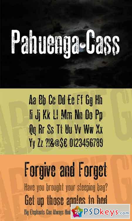 Pahuenga Cass - Creative Grunge Style Font