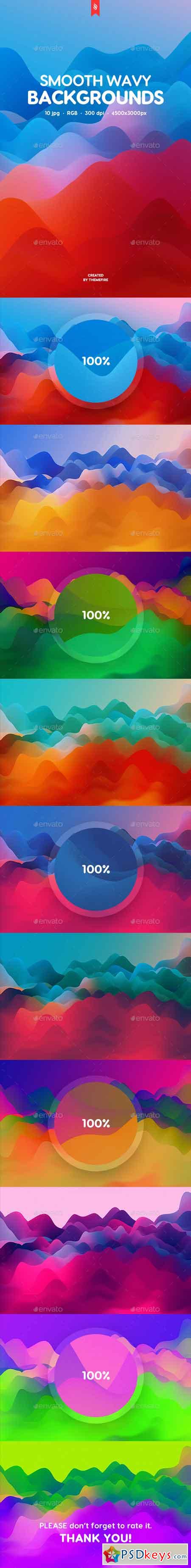 Colorful Smooth Wavy Backgrounds 19724817