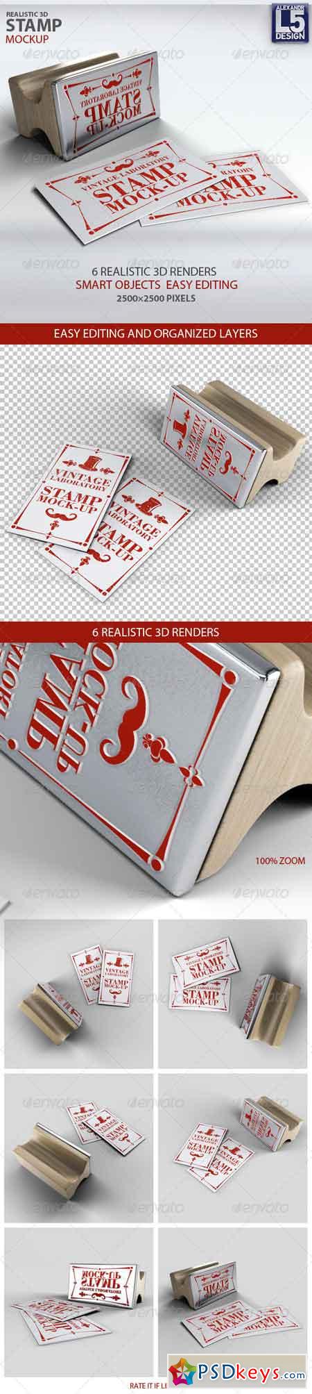 Stamp Business Card Mock-Up 8739837