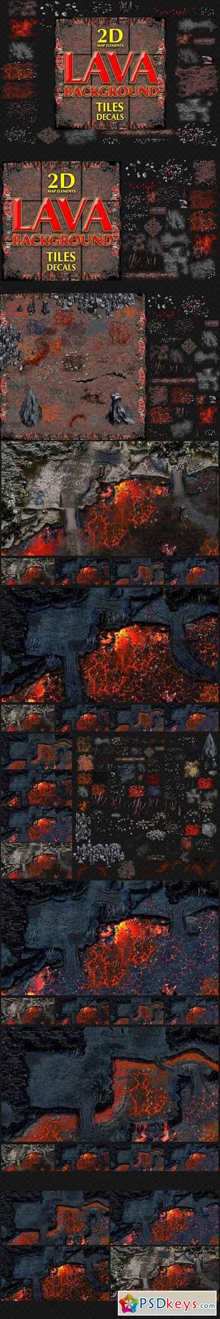 LAVA GAME BACKGROUND TILES AND DECAL 1373058