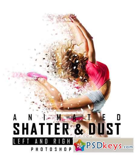 Animated Shatter And Dust Photoshop Action 19731726