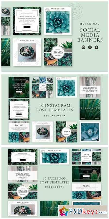 Botanical Social Media Banners 1382014