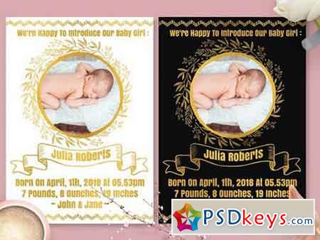 Baby Birth Announcement Card 1373510