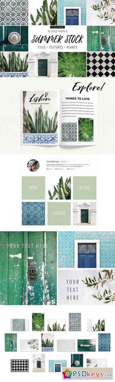 Summer stock, tiles, texture, plants 1252089