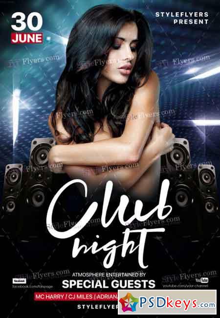 Club Night PSD Flyer Template