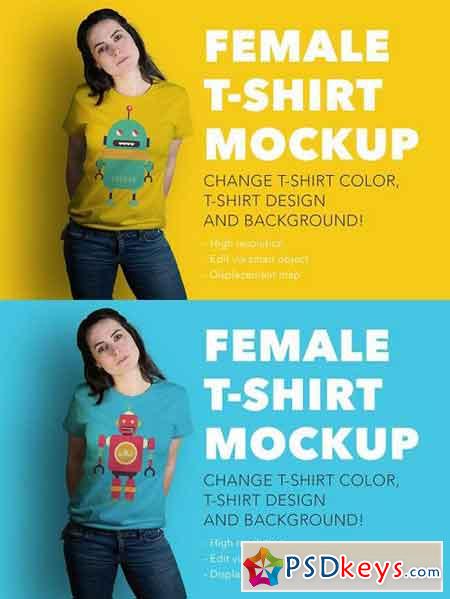 Denisa vol.2  female t-shirt mockup 1196191
